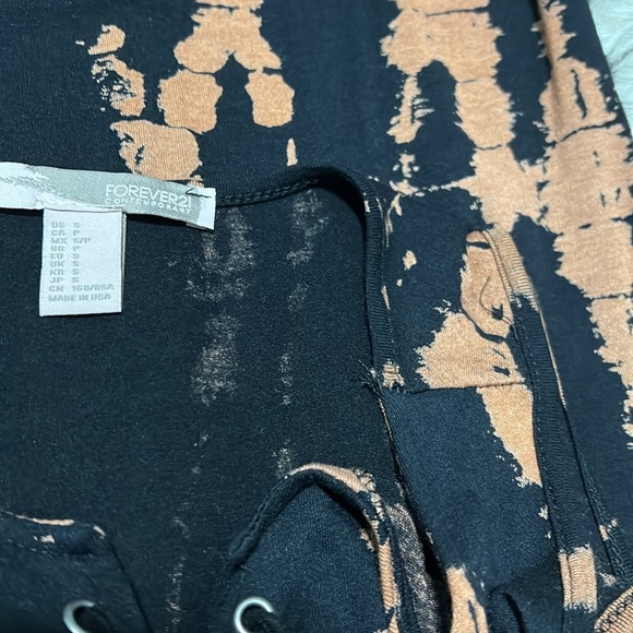 Forever 21 Contemporary Lace Up Front Sleeveless Tie Dye Dress S - Picture 14 of 15